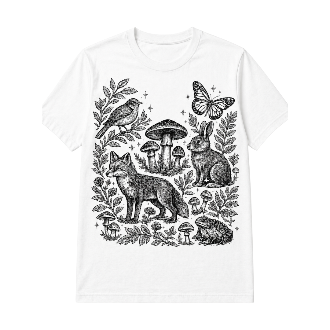 T-Shirt - Nature & Eco - Pattern Mushroom