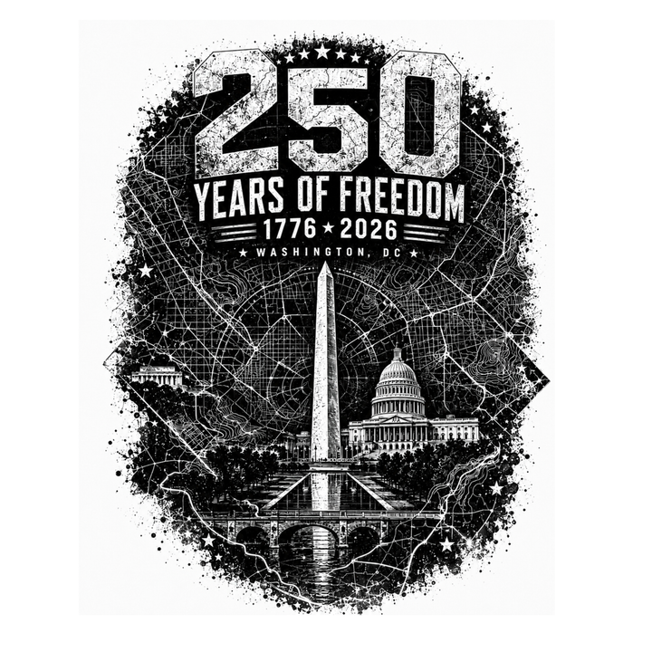 T-Shirt - Patriotic - 250 years of Freedom Map