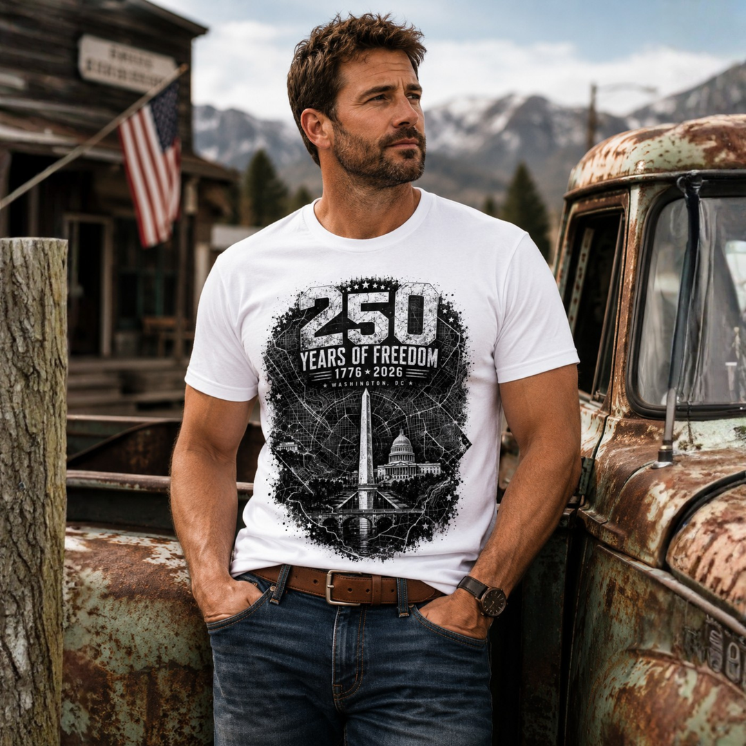 T-Shirt - Patriotic - 250 years of Freedom Map