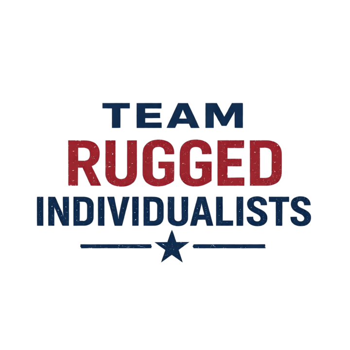 T-Shirt - Team Rugged Individualist Statement Print Tee