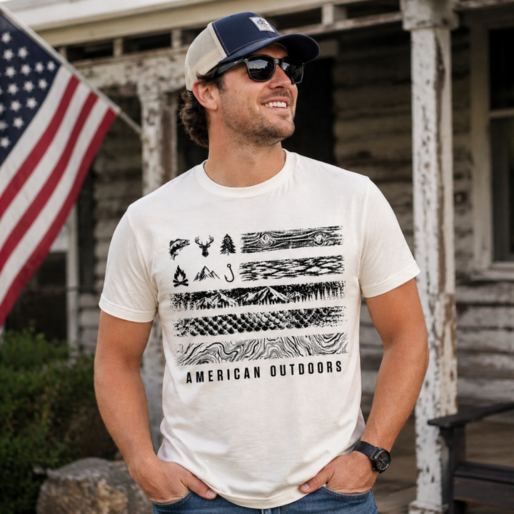 T-Shirt - Patriotic - Nature USA Flag